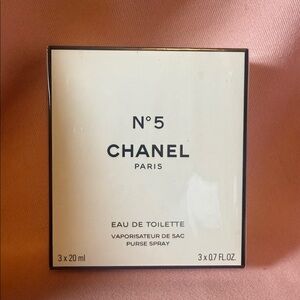 RARE CHANEL N°5 Eau de Toilette Spray 3x20ml. New in unopened box.